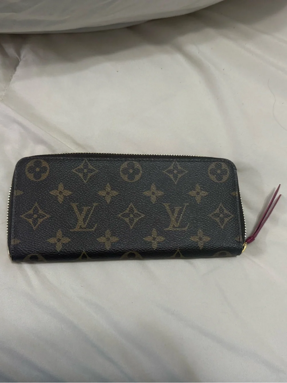 Louis Vuitton Monogram Zip-Around Wallet in Brown and Gold-Tone Hardware
